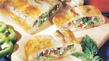 Broccoli and Mushroom Calzone